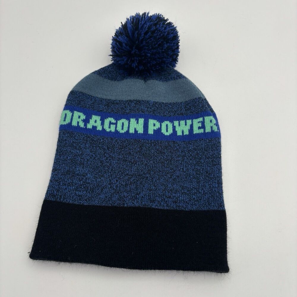 DreamWorks How to Train Your Dragon Beanie Toothless Dragon Power Pom Knit Hat
